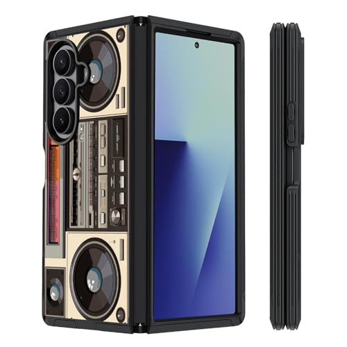 FVAENDHIO Samsung Galaxy Z Fold 7 �P�[�X�A�w�r�[�f���[�e�B �f���A�� ���C���[ �n�C�u���b�h �~���^���[ �O���[�h �ϏՌ� �h���b�v �t�H�[���f�B���O �ی�J�o�[ Samsung Galaxy Z Fold 7 5G 20