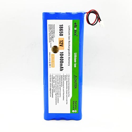 Image of 12V 10400mAh Lithium-ion Rechargeable Battery Pack 18650 Cell 3S High Capacity Power for DIY Projects Robots RC Cars LED Lights