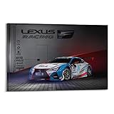  Affiche de voiture de course pour Lexus RCF GT3 Voiture de course de sport Peinture décorative sur toile Œuvres d\'art mural Image