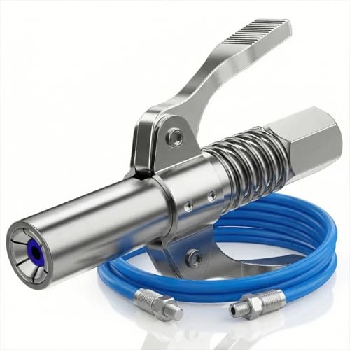kahdauw 1 PCS Raccord de Pistolet à Graisse,Embout de Pompe à Graisse avec Double poignée,Compatible avec Tous Types de Pompes à Graisse 1/8