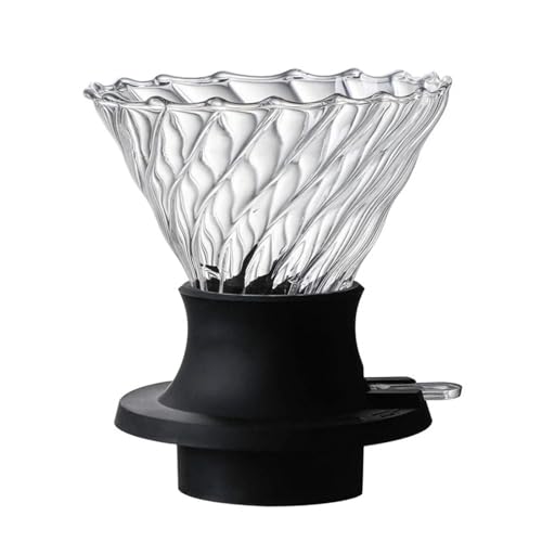 WSQHAO Cafetera de goteo por inmersión V02, cafetera vidrio con interruptor, manual y filtros para Café(Light Grey 1)