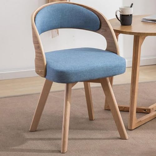 オフィス、キッチン、リビングルームの座席に最適な、木製脚と背もたれ付きの布張りダイニングチェア