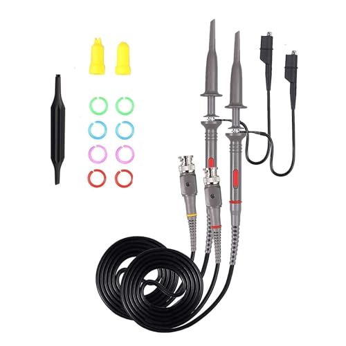 Image of Universal Oscilloscope Probe with Accessories Kit 100MHz Oscilloscope Clip Probes with BNC to Minigrabber Test Lead Kit(Oscilloscope Clip Probes Single-1)