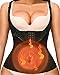 YADIFEN Unterbrust Korsett Damen Waist Trainer Figurformend Shaping Bodysuit Sport Unterbrust Abnehmen Gewichtsverlust Gürtel-Schwarz-Größe L