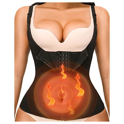 YADIFEN Waist Trainer Vest for Women,Zipper Corset Body Shaper for Tummy Control Neoprene Cincher Sweat SaunaTank Top