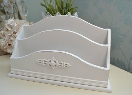 Shabby Vintage Chic Letter Rack Gisela Graham Antique White Letter Rack ...
