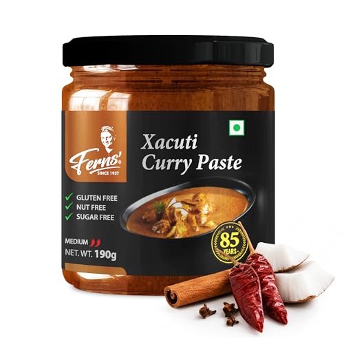 Image of FERNS' Goan Chicken Xacuti Curry Paste 190g | Ready to Cook in 15 mins | Just add Fresh Meat or Veggies | Made with Ghee | No Preservatives | Enjoy with Rice, Bread | Indian Masala