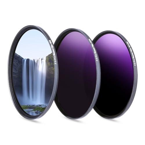 Rollei F:X Pro ND Filterset (ND8, ND64, ND1000) Neutraldichtefilter Set mit 3 Graufiltern (55mm) mit Ultrafeinem Coating Kratzfest Wasserdicht Rundfilter für Kameraobjektiv