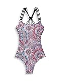 ESPRIT Damen Maldives Beach pad.Swims Badeanzug, Red Colorway, 44