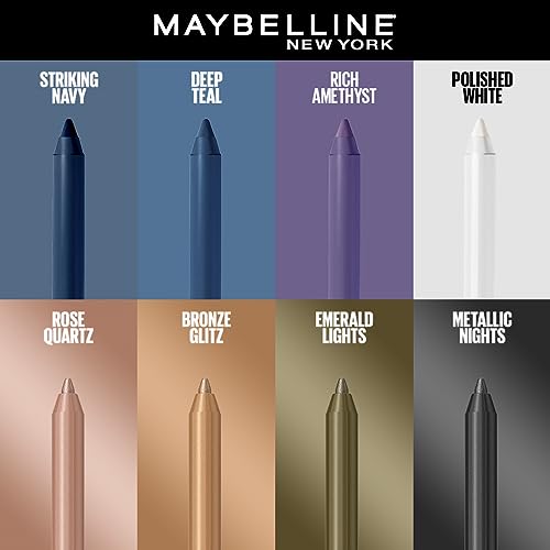 Maybelline New York Tattoostudio Long-Lasting Sharpenable Eyeliner Pencil, Glide On Smooth Gel Pigments With 36 Hour Wear, Waterproof, Striking Navy, 1 Count #TOP5