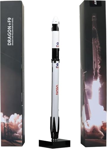 LATUROP 1:233 Space X Falcon 9 + Dragon Metal Diecast Rocket Model, Alloy Simulation Space Toy for Gift and Collection.
