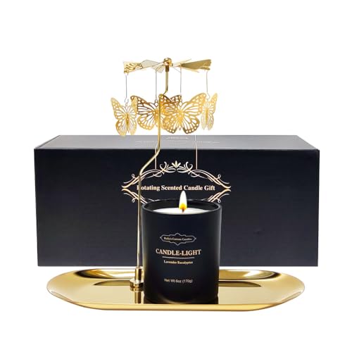 Kelly's Custom Candles Birthday Gifts for Women,Rotatable Butterfly Candle Gift,6 oz Unique Candle Gifts for Colleagues,Mom and Wife,Birthday,Anniversary,Christmas and Thanksgiving.