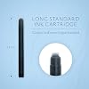 Waterman Fountain Pen Ink Cartridges, Long, Intense Black, 8 Count, Blister Pack