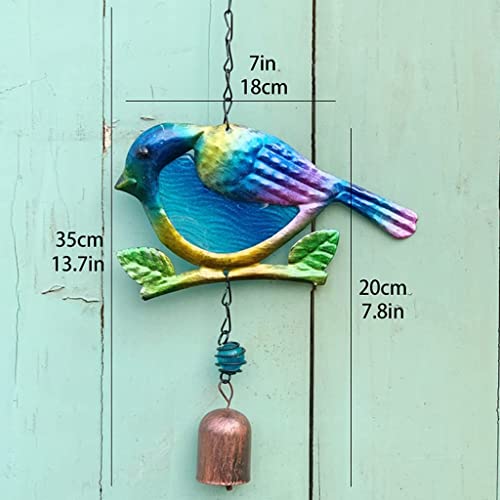 Carillons éoliens en fer d'art oiseau - Suspension décorative de prestige