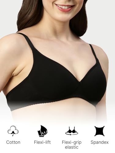 Image of Enamor A039 Perfect Coverage Cotton Plus Size T-Shirt Bra for Women- Padded and Wirefree