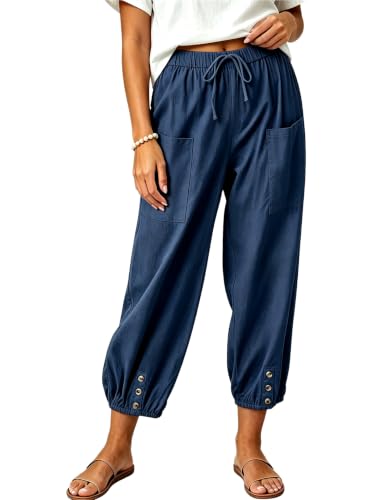 Image of Bozanly Women Casual Harem Pant Boho Loose Yoga Capris Trousers 2026