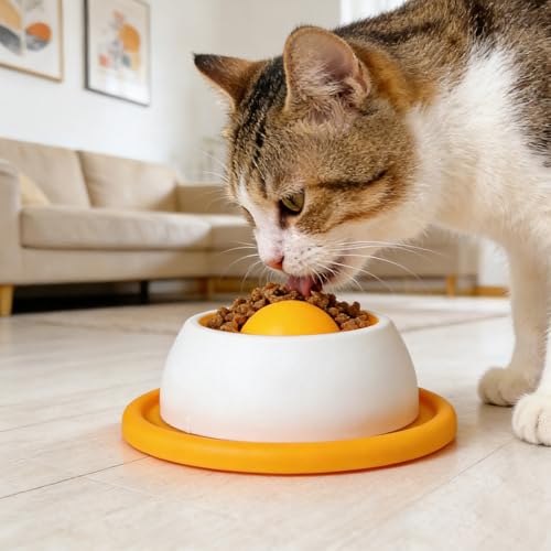 Hundelickspielzeug, Lick Bowl Für Hunde, Leckspielzeug für Haustiere, Hund Leckt Futternapf Mit Integrierter Drehkugel, Nonrutsch Haustieranreicherungsspielzeug, Langeweile Reduzierer