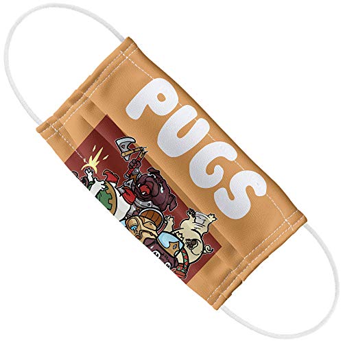 PUGS Games RPG Pickup Groups LFG Mage 2 1-Ply Reusable Face Mask Covering with Adjustable Nose Wire, Unisex