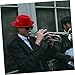 WRITWAA Men's Fashionable Hat Small Felt Fedora Warmth Retention Lightweight Cotton Felt Construction Suitable for Travel Everyday Red