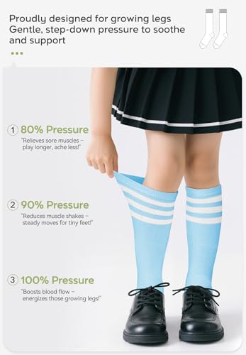 Zando Toddler Soccer Socks Baseball Softball Football Socks Tube Athletic Socks Uniform Socks Knee High Socks for Girls4