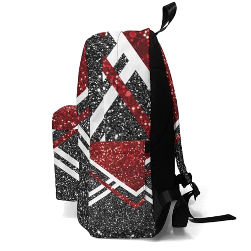 Cheer Backpack Personalized Cheerleaders Backpacks with Name Custom Coaches Bag for Cheerleading Teams Gifts (Red Glitter)4
