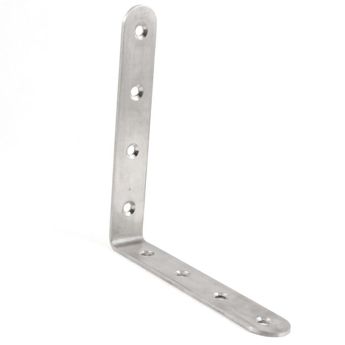 TA-VIGOR 150mm x 150mm Metal 90 Degree Corner Brace, Heavy Duty L Bracket with 8 Holes, Right Angle Support Plate for Furniture Frame Shelf Cabinet Repair, Silver