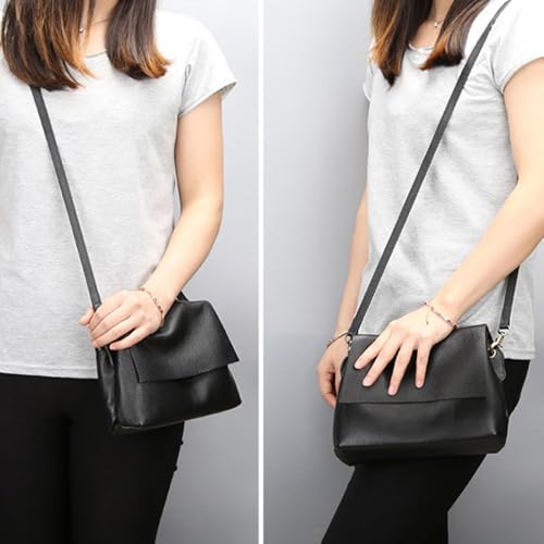 Women Crossbody Handbag Genuine Leather Two Layer Flap Shoulder Bag Female Small Messenger Purse Bags2