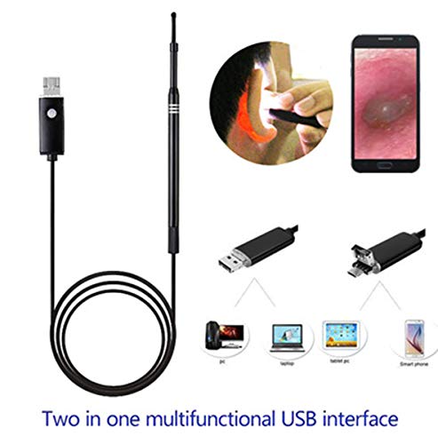 5,5 mm USB Otoskop, Megapixel HD Ohr-Endoskop, Kamera, USB-Ohrenwachs-Entferner, für Android, Tablet und mehr