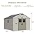 Patiowell 10x12 FT Outdoor Storage Shed with Floor and Lockable Door, All Weather Plastic Shed Garden Shed with Skylight and Multiple Windows for Backyard, Patio, Lawn, Beige