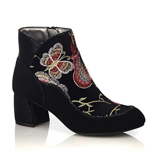 Bottines Ruby Shoo Karolina : Des boots noires idéales pour le bureau et vos sorties.