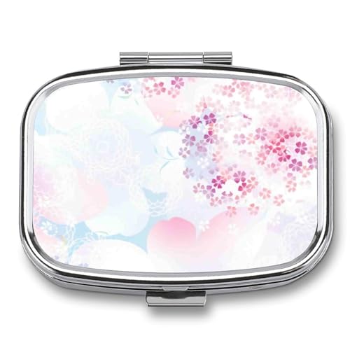 ピルケース 薬ケース 復古風 和柄 花柄 和風 小物入れパーツボックス携帯サプリメントケース 薬入れ 薬箱 コンパクト 金属 持ち運びに便利 小型 薄型 飲み忘れ防止 薬収納ケース サプリケース ガムケース くすりいれケース ドラッグ箱 ミニ薬箱 四角いケ