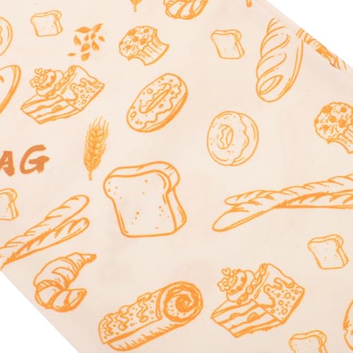 Bolsa para pan francés de algodón y lino premium con cierre de cordón tradicional 4