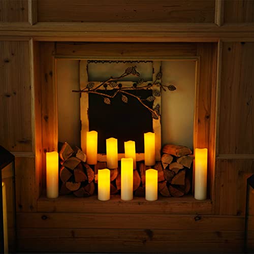 image for Homemory Flameless Candles Battery Operated LED Pillar Candles, Fake C