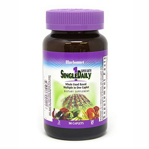 BlueBonnet Super Earth Single Daily Multi-Nutrient Formula Iron Caplets, 90 Count