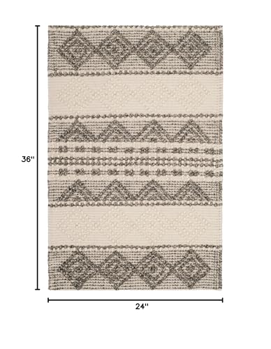 Tapete Decorativo Safavieh Natura 2'x3' Gris y Marfil miniatura 3