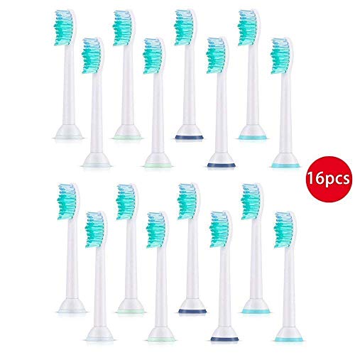 Philips Recambios para cabezales de cepillo cabezales de cepillo para Philips cabezales para cepillo dientes eléctrico 16 piezas