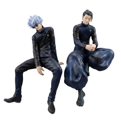 Image of Anime Action Figure 30 cm | Cool White Hair Character PVC Collectible Figurine | Sitting Pose Statue Toy for Home Decor, Desk & Gift for Fans