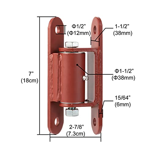 Image of Heavy Duty 7 inch Bolt onto The Gate Bolt onto The Post Gate Hinges with Needle Roller Bearing for Driveway Vehicular Pedestrian Gates, 2150P Lubricable Gate Hinge(Sold as a Pair) (Pack of 2)