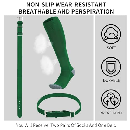 Image of QBK Toddler Baseball Socks And Belt Youth Softball Tee Ball Combo Set