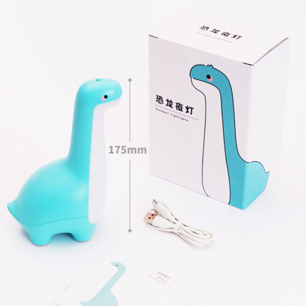 Bonita luz nocturna de dinosaurio, brillo ajustable, lámpara de noche para bebé, recarga USB, decoración de habitación de bebé, luz nocturna para niños, regalos de dinosaurio para cumpleaños,