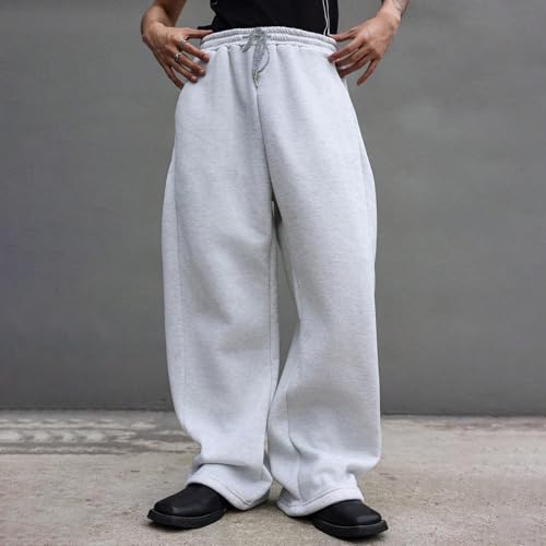 Baggy Sweatpants Men Loose Wide Leg Sweats Pants Fall Y2k Tall Trousers Fashion Soft Joggers with Pockets Streetwear4