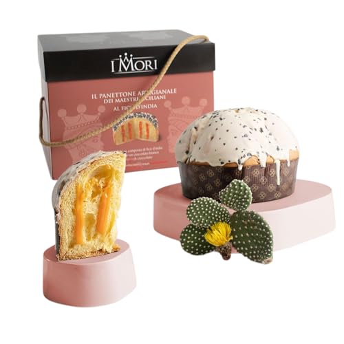 I MORI Panettone Artigianale al Fico d'India, Dolce Tradizionale Siciliano,