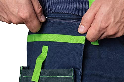 Neo Tools Pantaloni Corti Da Lavoro Da Uomo, Con Cintura Per Pantaloni, 62% Cotone, 35% Poliestere, 3% Elastan, 270 G/M2, Taglie XS-3XL, Borsa Porta A - 5