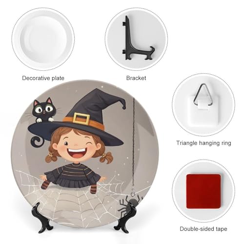 Assiette décorative en céramique pour meuble vide avec présentoir