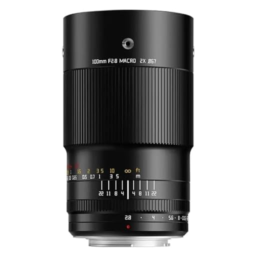TTArtisan 100 mm F2.8 Makro 2X Metallgehäuse Objektiv mit Kaltschuhhalterung, kompatibel mit Sony E-Mount, Schwarz