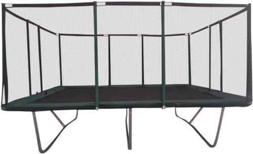 Galactic Xtreme Outdoor Rectangle Trampoline with Net Enclosure 14x16 Ft - Gymnastics Trampoline with 750lbs Jumping Capacity - Commercial Grade for Kids and Adults