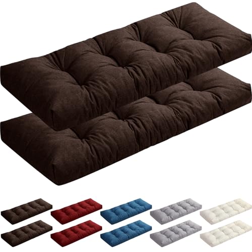 2 Pack Tufted Outdoor Bench Cushions