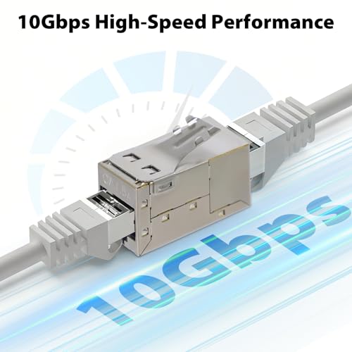 Cyberguys conector acoplador STP CAT6A RJ45 5 unidades miniatura 5