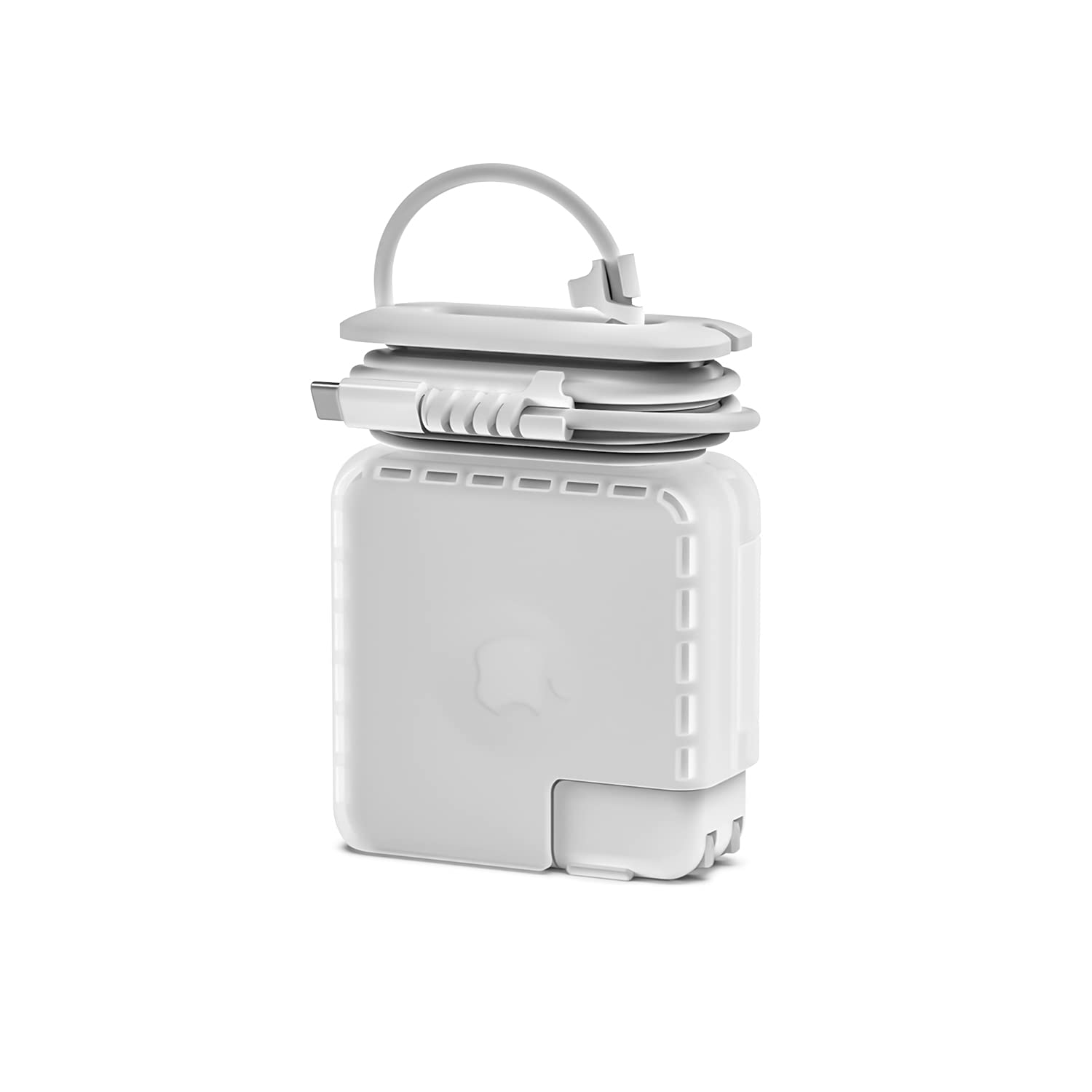 DailyObjects Crest Protective Soft Silicone Case Adapter Cover Compatible With Macbook Adapter-Case With Cable Winder (60W)White (B0999926FX) Amazon Price History, Amazon Price Tracker
