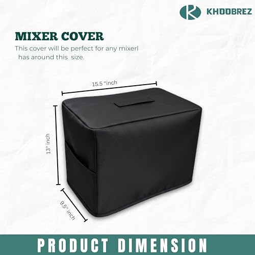 Image of KHOOBREZ Nylon Dust And Waterproof Washable Stand Mixer Cover For Kitchen Sm-Bc (Black)